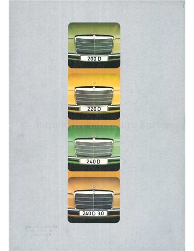 1974 MERCEDES BENZ E KLASSE DIESEL PROSPEKT NIEDERLÄNDISCH