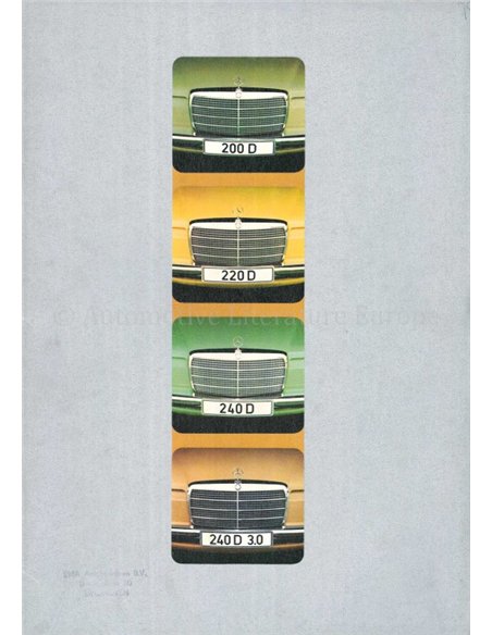 1974 MERCEDES BENZ E KLASSE DIESEL BROCHURE NEDERLANDS