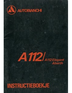 1978 AUTOBIANCHI A112 INSTRUCTIEBOEKJE NEDERLANDS