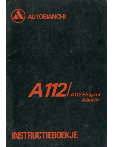 1978 AUTOBIANCHI A112 INSTRUCTIEBOEKJE NEDERLANDS