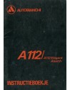 1978 AUTOBIANCHI A112 INSTRUCTIEBOEKJE NEDERLANDS