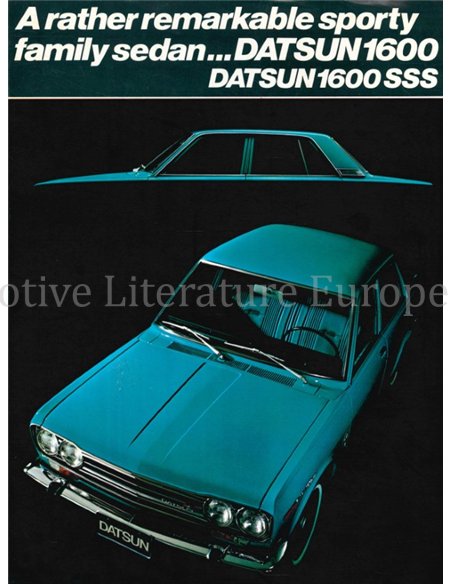 1970 DATSUN 1600 BROCHURE NEDERLANDS