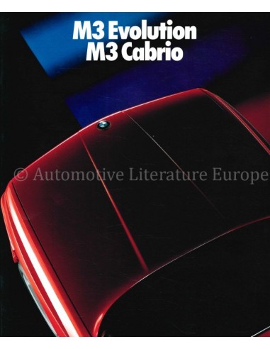 1988 BMW M3 EVOLUTION | CONVERTIBLE BROCHURE GERMAN