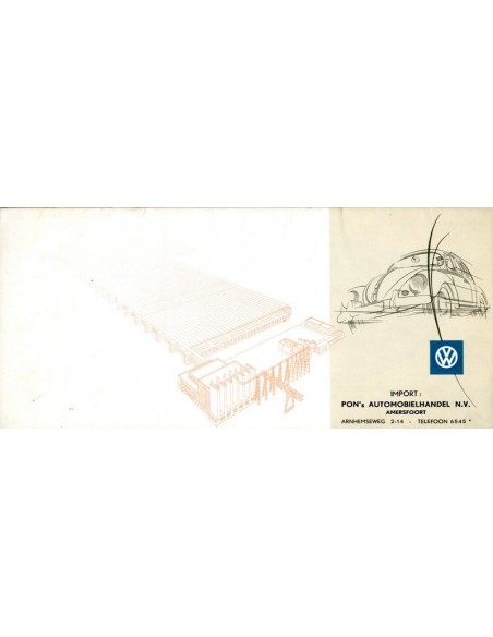1955 VOLKSWAGEN KEVER BROCHURE DUITS