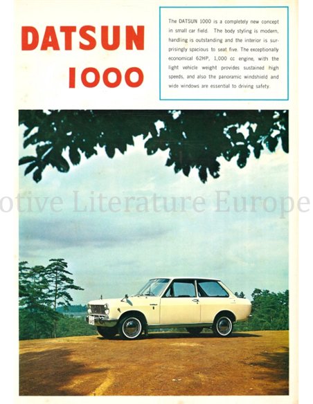 1967 DATSUN 1000 LEAFLET ENGELS