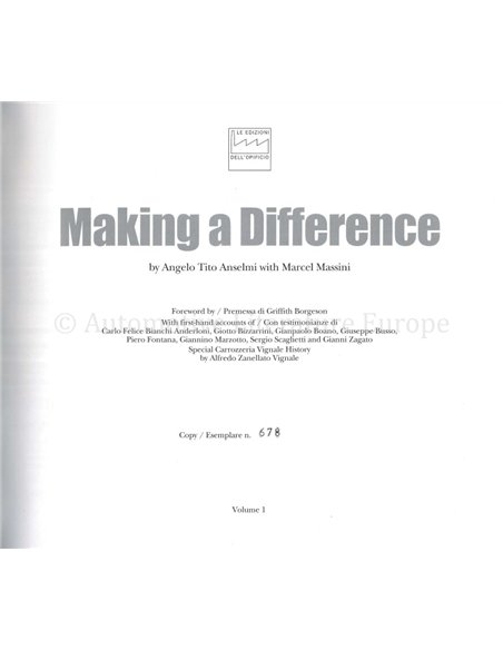 MAKING A DIFFERENCE, COACHBUILT ROAD-GOING FERRARI'S OF THE FITIES AND SIXTIES (GELIMITEERD 678 / 999)