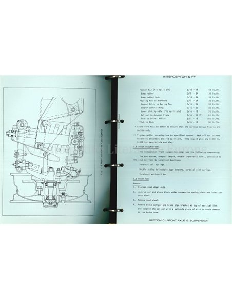 1970 JENSEN INTERCEPTOR | FF WERKPLAATSHANDBOEK ENGELS