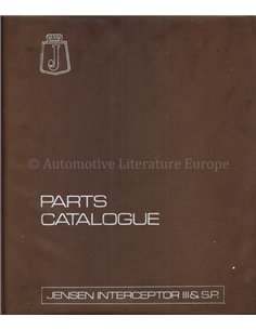 1975 JENSEN INTERCEPTOR III | S.P ONDERDELENHANDBOEK ENGELS