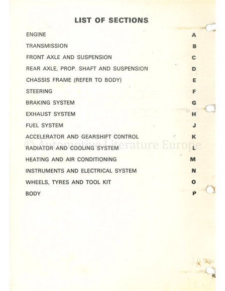 1975 JENSEN INTERCEPTOR III | S.P ERSATZTEILKATALOG ENGLISCH