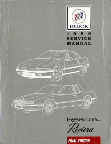 1989 BUICK REATTA RIVIERA FINAL EDITION WERKPLAATSHANDBOEK ENGELS