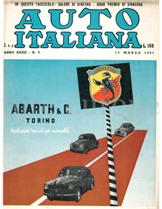 1951 AUTO ITALIANA MAGAZIN 5 ITALIENISCH
