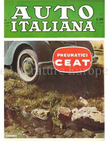 1951 AUTO ITALIANA MAGAZINE 13 ITALIAN