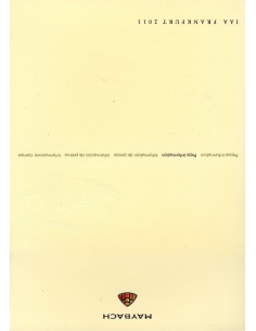 2011 MAYBACH PROGRAMMA PERSMAP FRANKFURT ENGELS