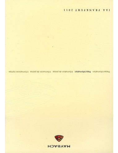 2011 MAYBACH PROGRAMMA PERSMAP FRANKFURT ENGELS