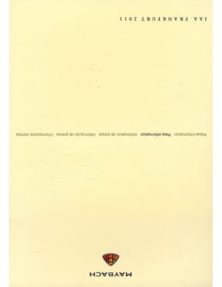 2011 MAYBACH PROGRAMMA PERSMAP FRANKFURT ENGELS