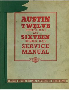 1948 AUSTIN TWELVE | SIXTEEN WERKPLAATSHANDBOEK ENGELS