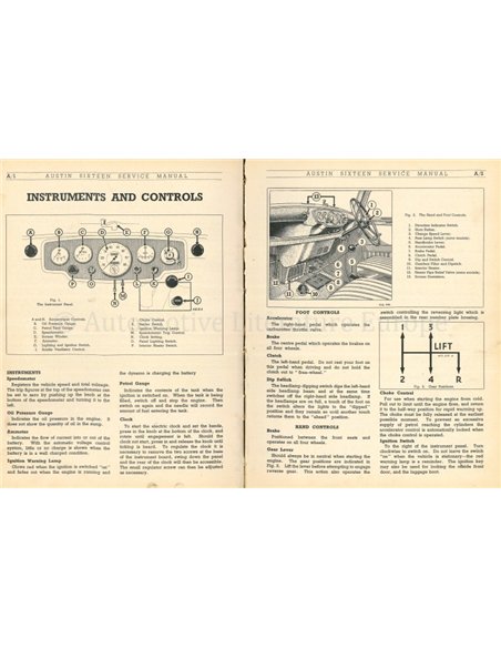 1948 AUSTIN TWELVE | SIXTEEN WORKSHOP MANUAL ENGLISH