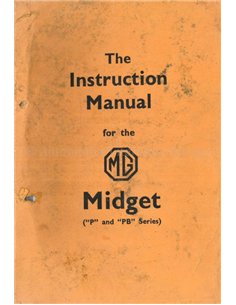 1945 MG MIDGET OWNERS MANUAL ENGLISH 