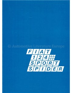 1970 FIAT 124 SPORT SPIDER BROCHURE DUTCH