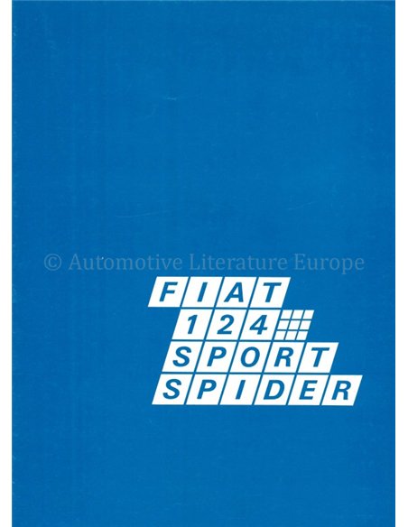 1970 FIAT 124 SPORT SPIDER BROCHURE DUTCH
