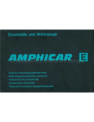 1961-1968 AMPHICAR) ERSATZTEILKATALOG DEUTSCH