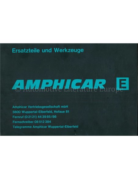 1961-1968 AMPHICAR) ERSATZTEILKATALOG DEUTSCH
