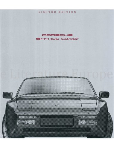1990 PORSCHE 944 TURBO CABRIO PROSPEKT DEUTSCH
