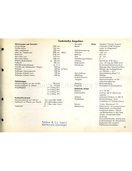 1961-1968 AMPHICAR WORKSHOP MANUAL GERMAN