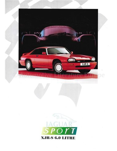 1990 JAGUAR XJR-S 6.0 LITRE BROCHURE ENGLISH
