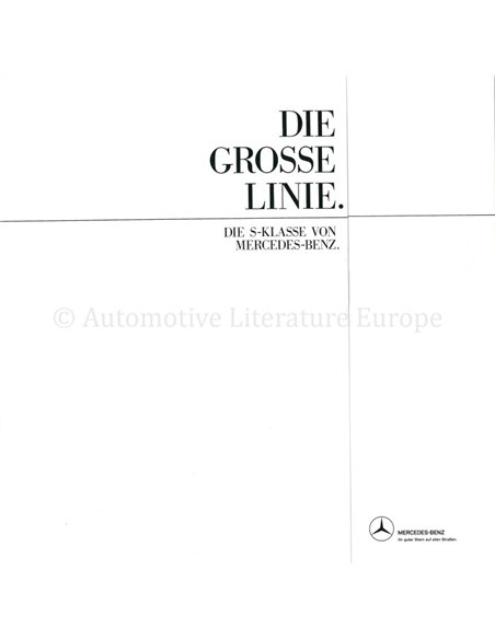 1987 MERCEDES BENZ S KLASSE BROCHURE DUITS