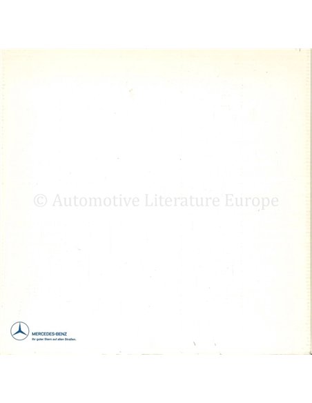 1987 MERCEDES BENZ S KLASSE BROCHURE DUITS