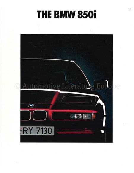 1991 BMW 8 SERIES COUPE BROCHURE ENGLISH
