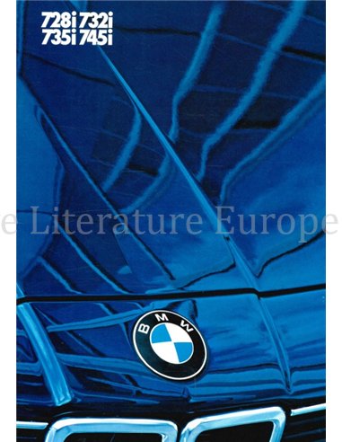 1984 BMW 7ER PROSPEKT NIEDERLANDISCH