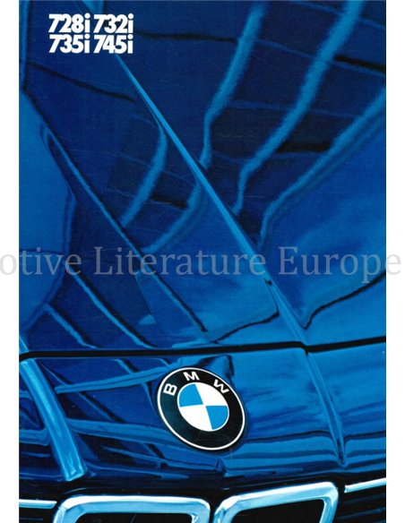 1984 BMW 7 SERIES BROCHURE DUTCH