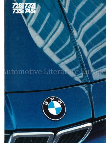 1985 BMW 7ER PROSPEKT ENGLISCH