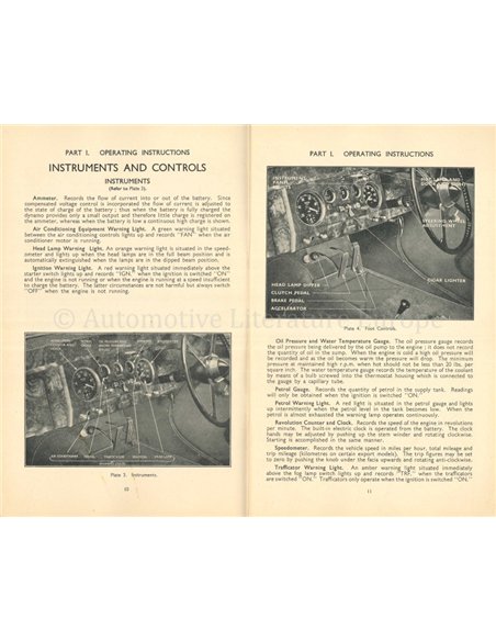 1949-1950 JAGUAR MK V 2.5 | 3.5 OWNERS MANUAL ENGLISH
