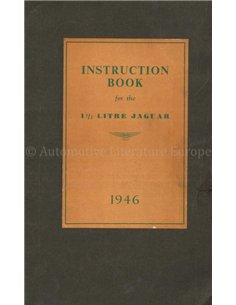 1946 JAGUAR 1.5 LITER BETRIEBSANLEITUNG ENGLISCH