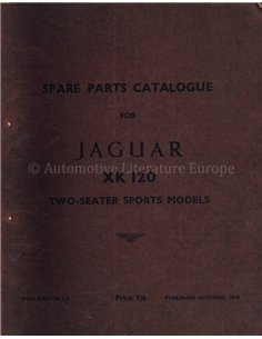 1950 JAGUAR XK 120 SPARE PARTS CATLOGUE ENGLISH