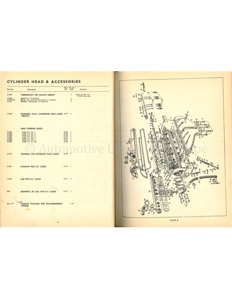 1950 JAGUAR XK 120 ERSATZTEILKATALOG ENGLISCH