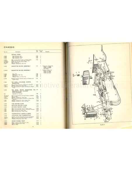 1950 JAGUAR XK 120 SPARE PARTS CATLOGUE ENGLISH