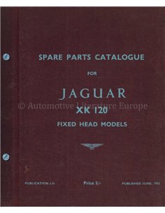 1953 JAGUAR XK 120 ERSATZTEILKATALOG ENGLISCH