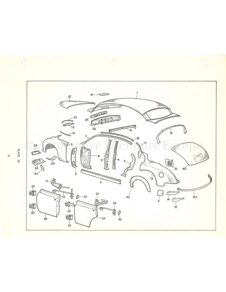 1961 JAGUAR MK2 MODELS 2.4 | 3.4 | 3.8 SPARE PARTS CATLOGUE ENGLISH