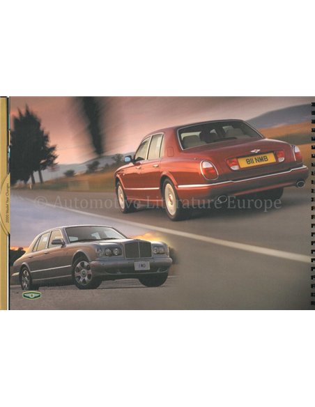 1999 BENTLEY ARNAGE INSIGHT, INTERNE BROCHURE ENGELS