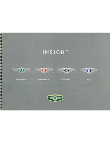 1998 BENTLEY CONTINENTAL (R / SC / T) | AZURE INSIGHT, INTERNE PROSPEKT ENGLISCH