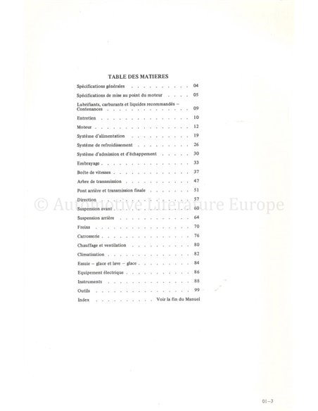 1976 TRIUMPH TR7 WERKSTATTHANDBUCH FRANZÖSISCH