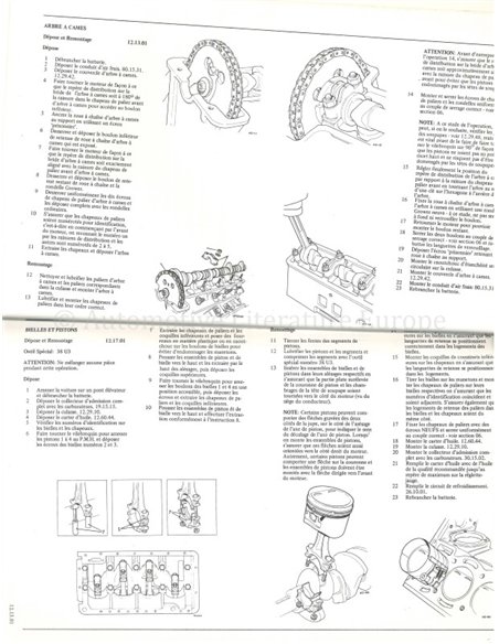 1976 TRIUMPH TR7 WERKSTATTHANDBUCH FRANZÖSISCH