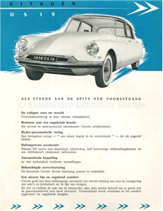 1955 CITROEN DS 19 LEAFLET DUTCH