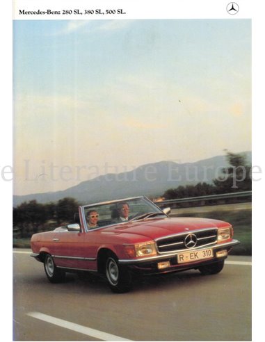 1980 MERCEDES BENZ SL BROCHURE DUITS