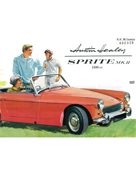 1963 AUSTIN HEALEY SPRITE MK II BROCHURE NEDERLANDS