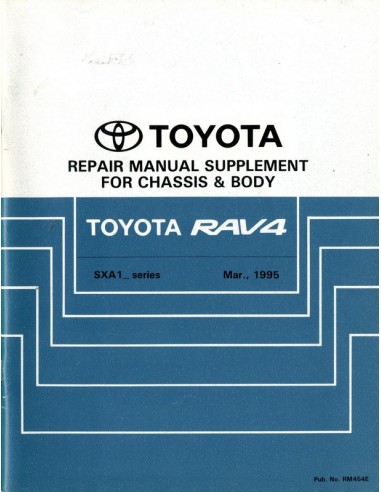 1995 TOYOTA RAV4 CHASSIS & CAROSSERIE WERKPLAATSHANDBOEK ENGELS